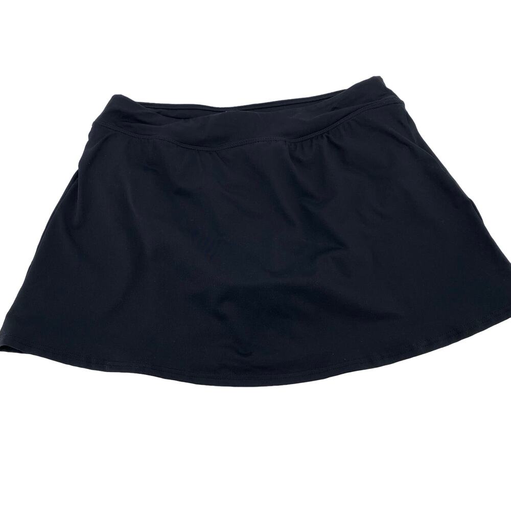 Lands End black skirt bikini bathing suit bottom size 8